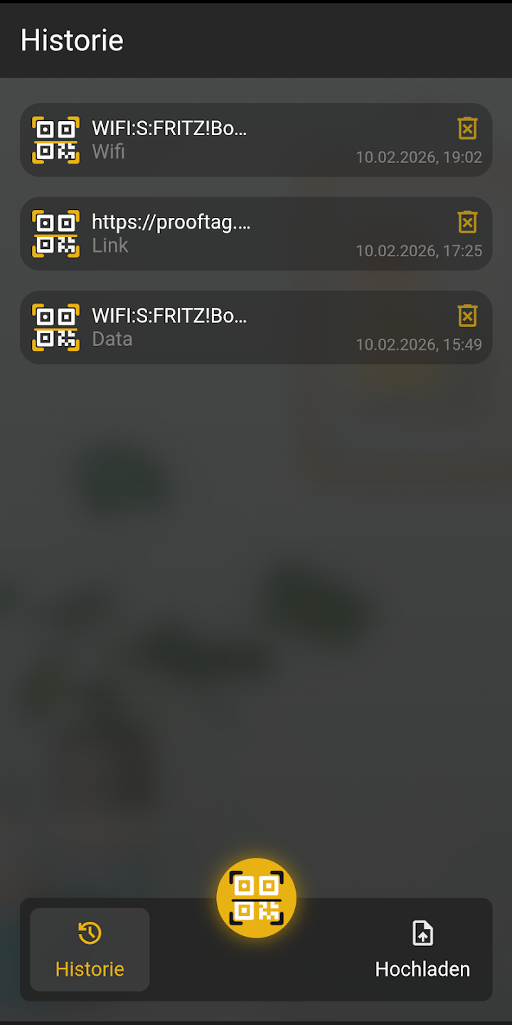 Sheetshot 1: QR Lesegerät